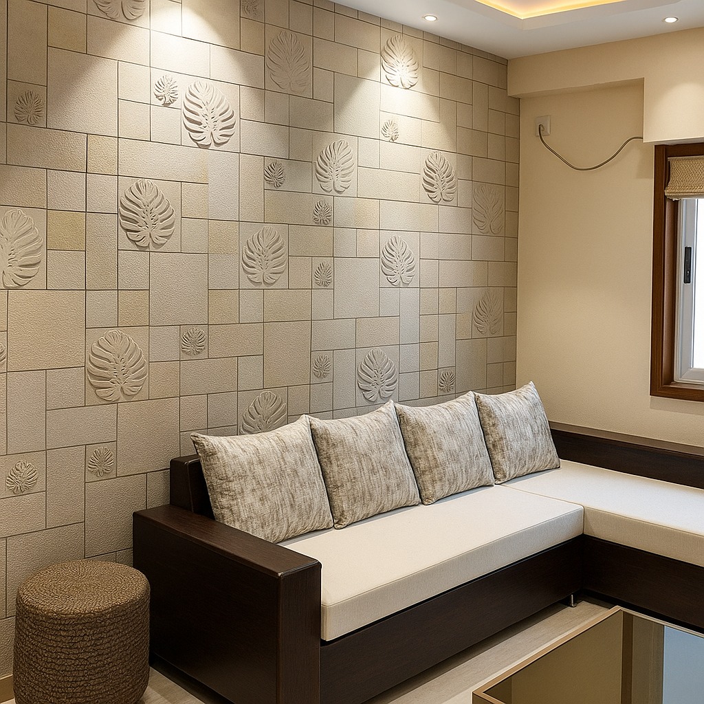 Leaves Cladding Pattern Palm Leaf Pattern Stone Wall Cladding | EarthStona