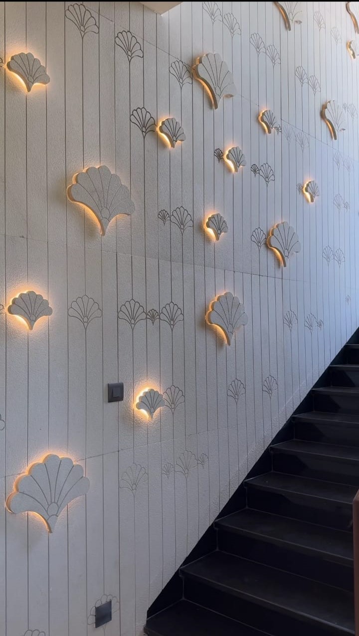 double height wall in sandstone