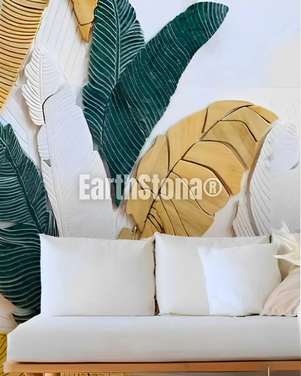 natural stone tree wall cladding and carving panel
